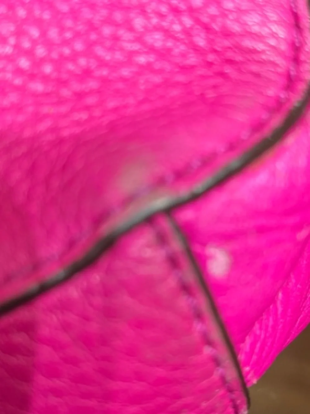 Michael Kors Hot Pink Pebbled Leather MK Logo Crossbody Bag